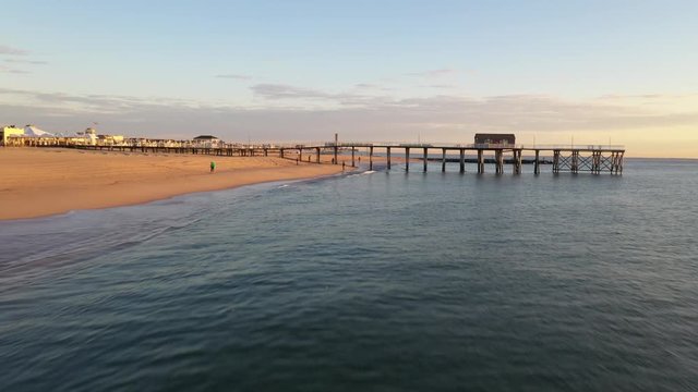 Fast backwards flight by a drone at Belmar, New Jersey.