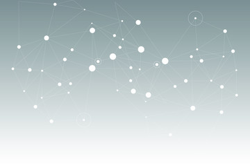 Abstract connecting dots and lines. technology background connect white digital network. Vector
