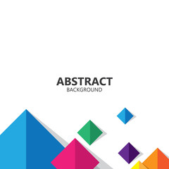 Abstract square colorful geometric background vector