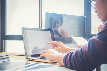 Programmer working in a software development and coding technologies. Website design.Technology concept.