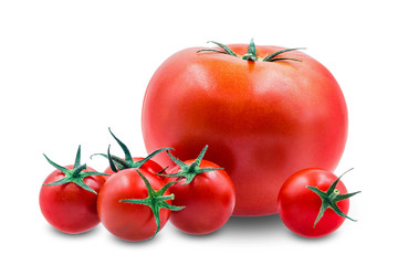 Red Tomatoes isolated on white background