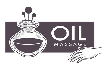 Spa and beauty, cosmetic procedures, aromatherapy in salon vector.