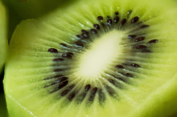 Kiwi fruit sliced.