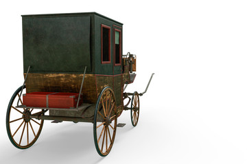 carriage in a white background