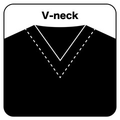 ネック　襟ぐり　アイコン　Vネック　ベクター