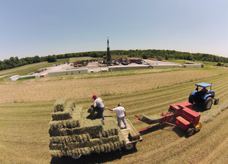 Farming and gas drilling