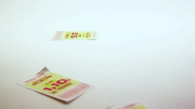 Falling One-Time Bus Tickets of the Vilnius City.