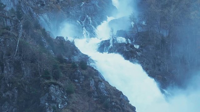 Waterfall in Fall, scenery and awe.