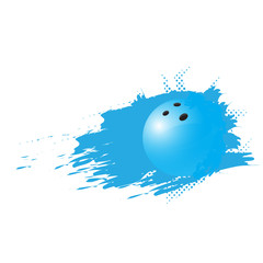 Bowling ball with an effect. Vector illustration design