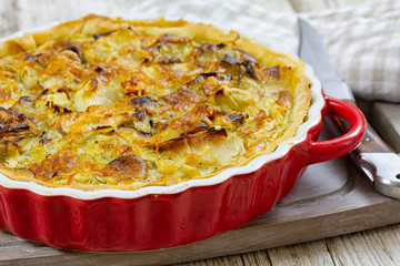 quiche aux poireaux