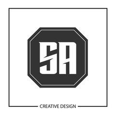 Initial Letter SA Logo Template Design