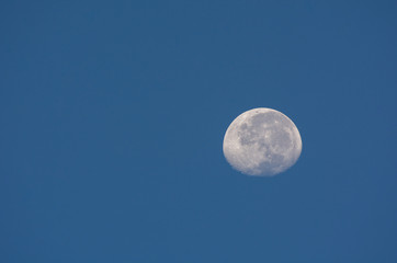 Moon with blue sky