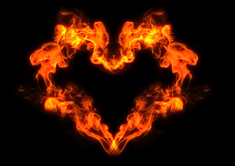 Obraz na płótnie Canvas Heart of fire