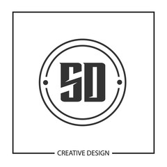 Initial Letter SD Logo Template Design