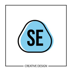 Initial Letter SE Logo Template Design