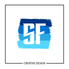 Initial Letter SF Logo Template Design