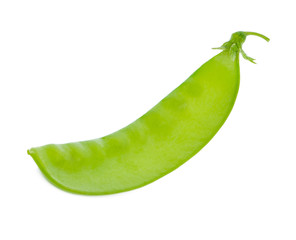 Snow peas isolated on white background