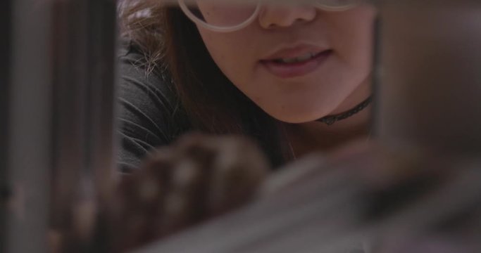 Hipster checks mailbox. Opens door and reaches in then closes it. Shot in 4k slowmotion.