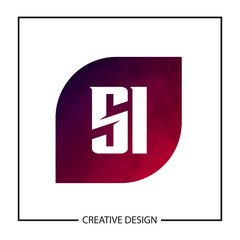 Initial Letter SI Logo Template Design