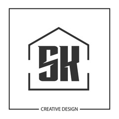 Initial Letter SK Logo Template Design