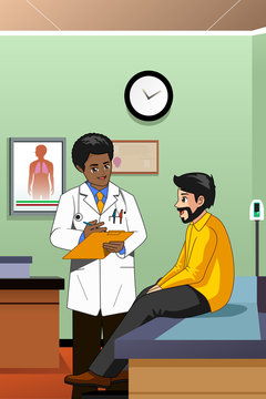 Doctor Talking to a Patient Illustration