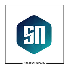 Initial Letter SN Logo Template Design