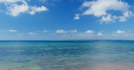 Fototapeta na wymiar Ishigaki island with blue sky