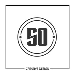 Initial Letter SO Logo Template Design