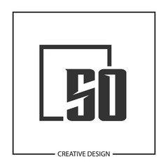 Initial Letter SO Logo Template Design