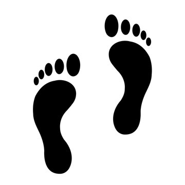 Foot print icon vector illustration, Walking icon vector