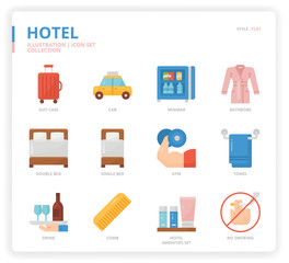 Hotel icon set