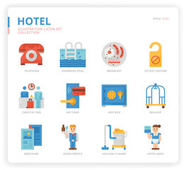 Hotel icon set