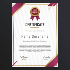 Luxury Certificate Template. Vector illustration