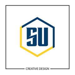 Initial Letter SU Logo Template Design
