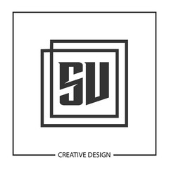 Initial Letter SV Logo Template Design