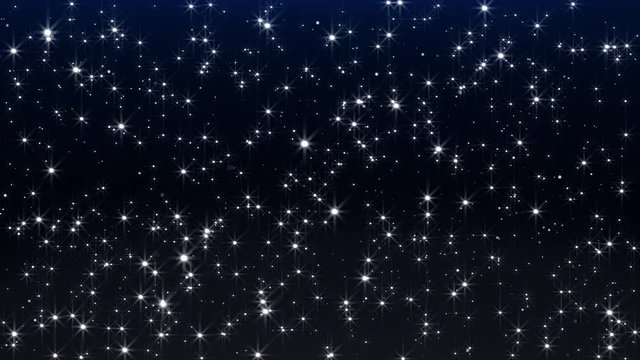 Sparkle Glitter Stars Space 1 Winter Lights - Falling- 10sec Seamless Loop -4K UHD 3840-2160