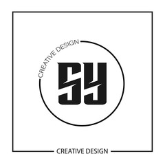 Initial Letter SY Logo Template Design