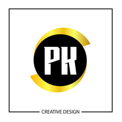 Fototapeta premium Initial Letter PK Logo Template Design
