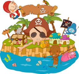 Illustration of pirates