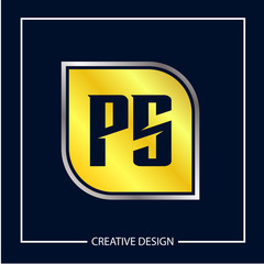 Initial Letter PS Logo Template Design