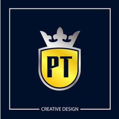 Initial Letter PT Logo Template Design