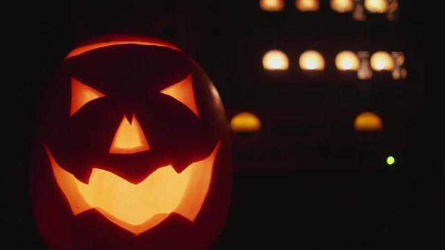 Happy Halloween Pumpkins face