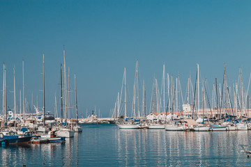 Fototapeta premium Photo of marina yacht club located at Palermo Sicily Italy 