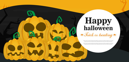 Halloween background flat design vector