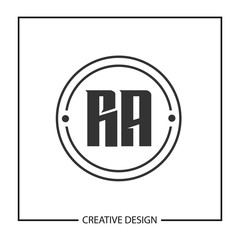 Initial Letter RA Logo Template Design