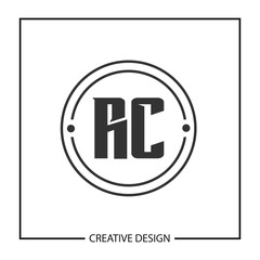 Initial Letter RC Logo Template Design