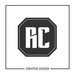 Initial Letter RC Logo Template Design