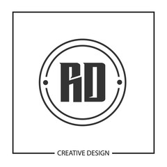 Initial Letter RD Logo Template Design