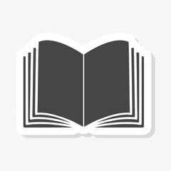 Sign open book sticker