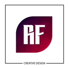 Initial Letter RF Logo Template Design